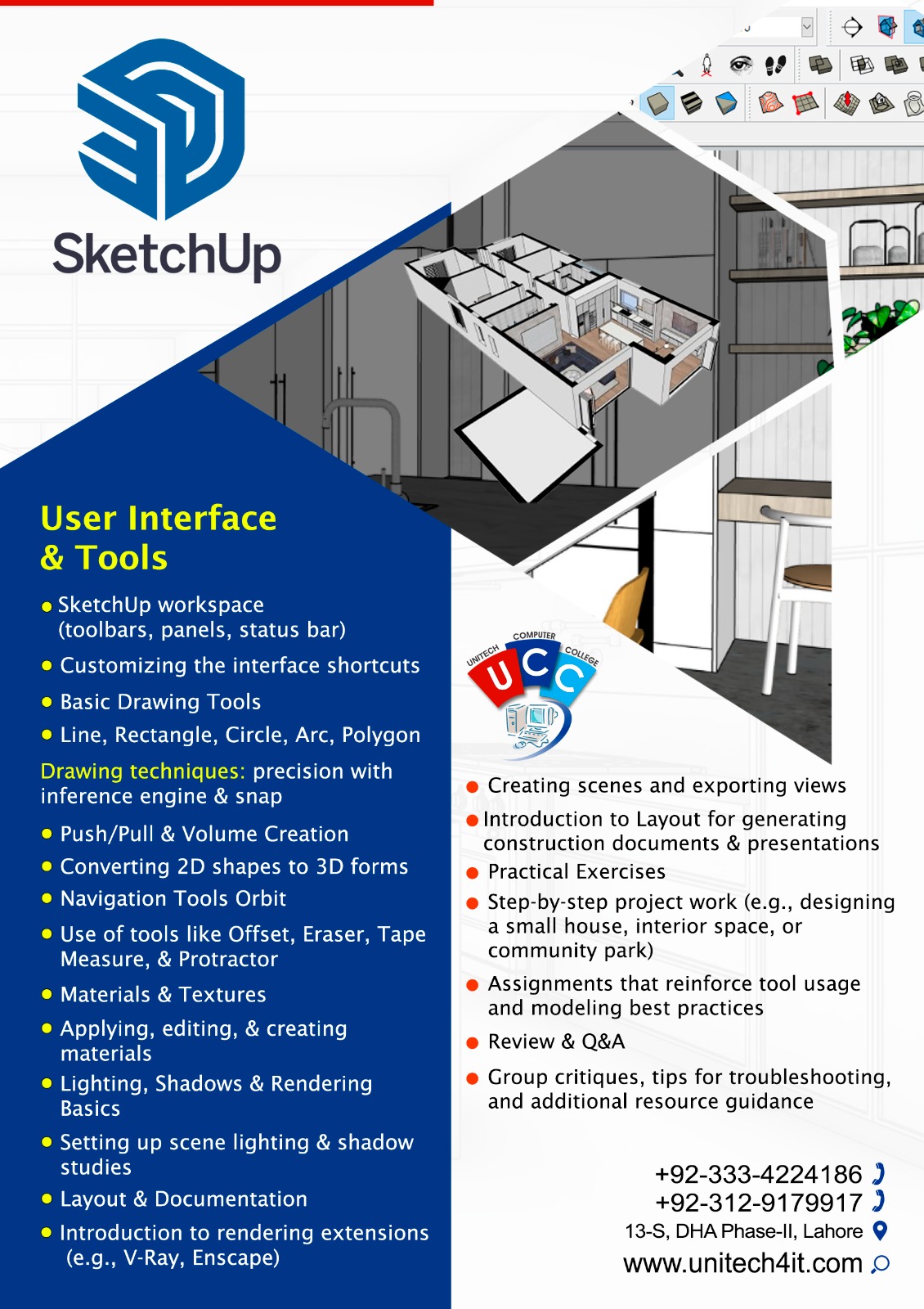 sketchup training course lahore dha pakistan